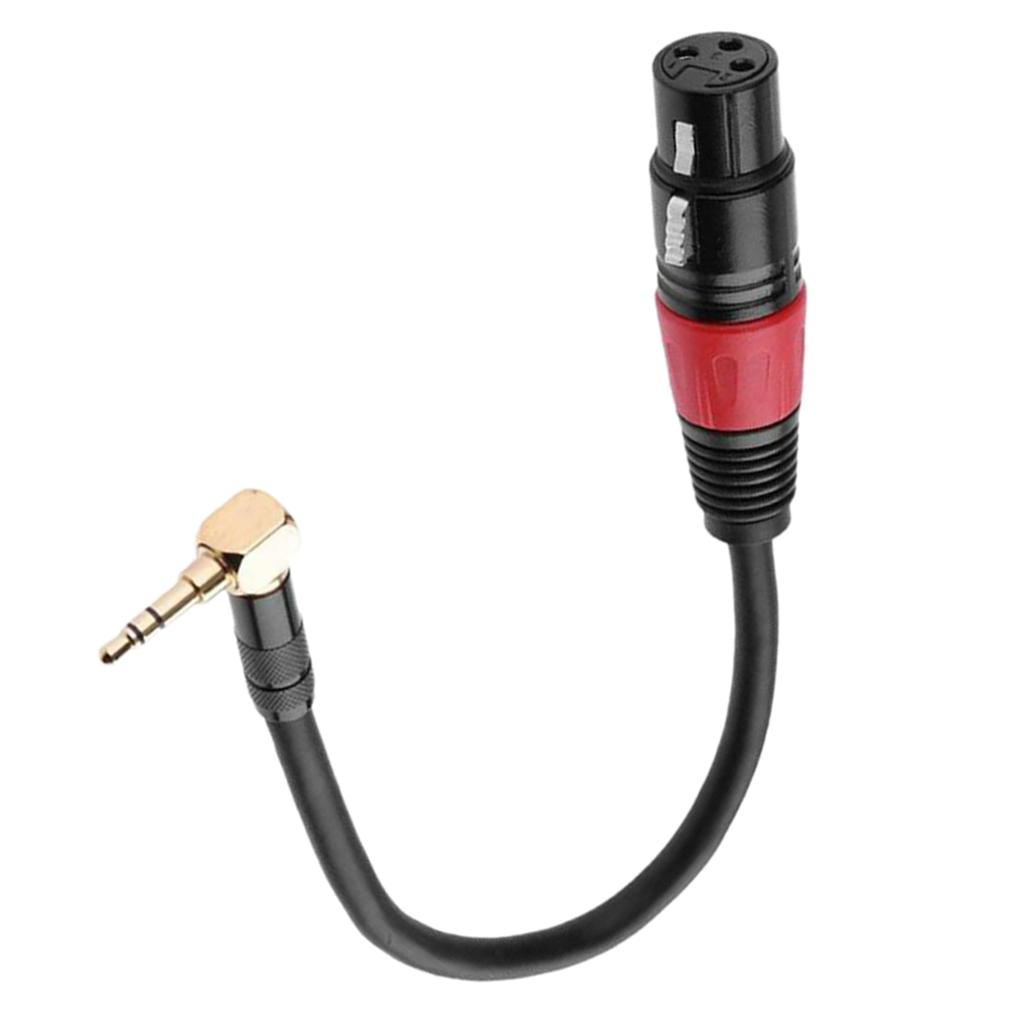 20cm XLR Female to 3.5mm Jack Male Audio Adapter Microphone Cable Microphone Adapter, Wear Resistant