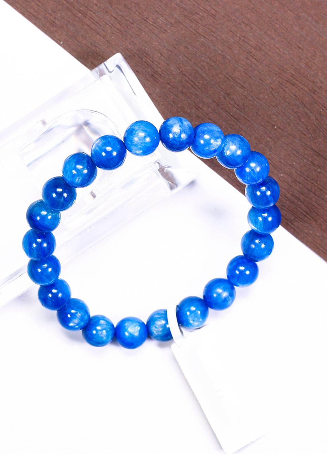 Vòng tay đá Kyanite size hạt 8mm mệnh thủy, mộc - Ngọc Quý Gemstones