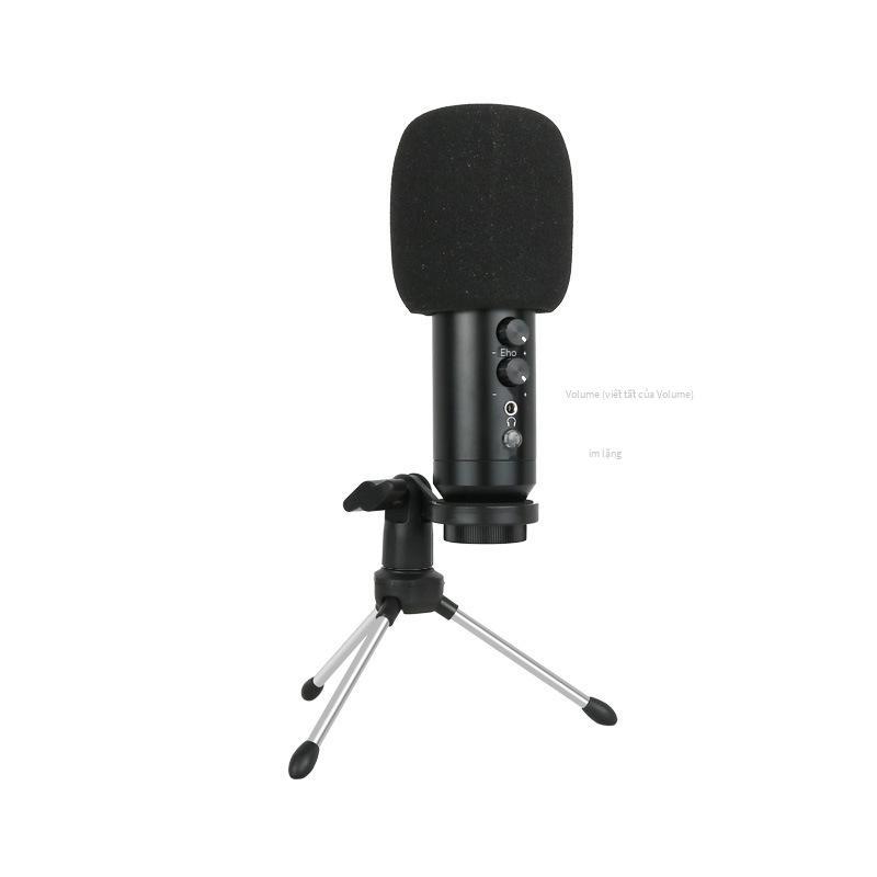 Micrô tụ điện không ổ đĩa USB phong cách mới nhất Máy tính xách tay trò chơi bằng giọng nói hội nghị trực tiếp Micrô ghi âm bài hát K