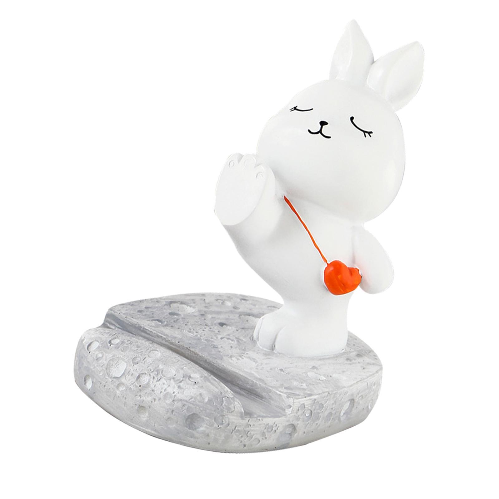 Rabbit Desktop Phone Holder Cradle Anti Slip Bracket Cute Support Ornaments for Office