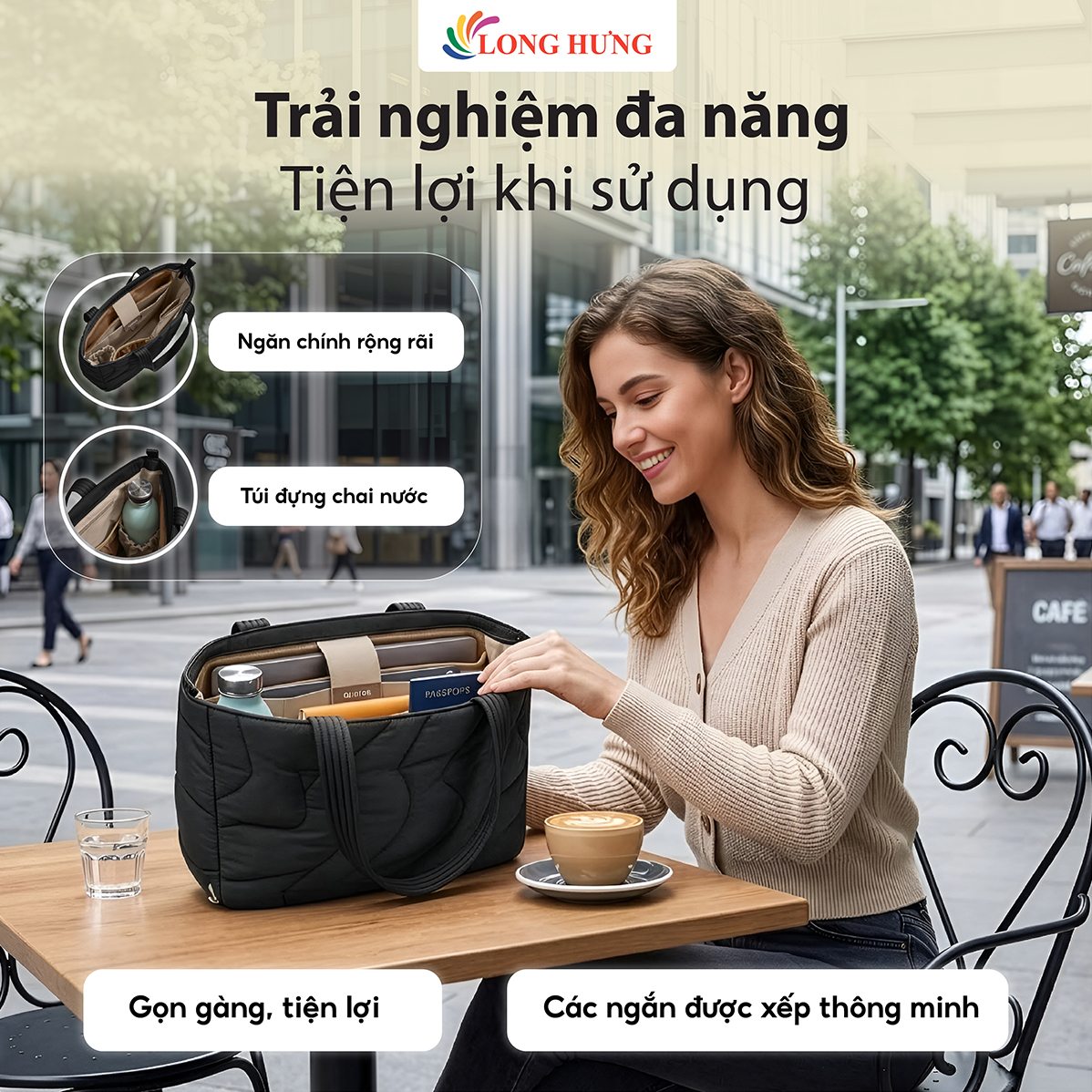 Túi xách chống sốc Tomtoc Terra-T38 Laptop Tote Bag 10L 13/14 inch Macbook T38S1 - Hàng chính hãng