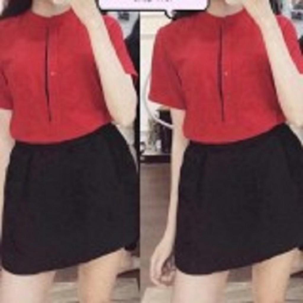 Áo sơ mi trụ viền công sở