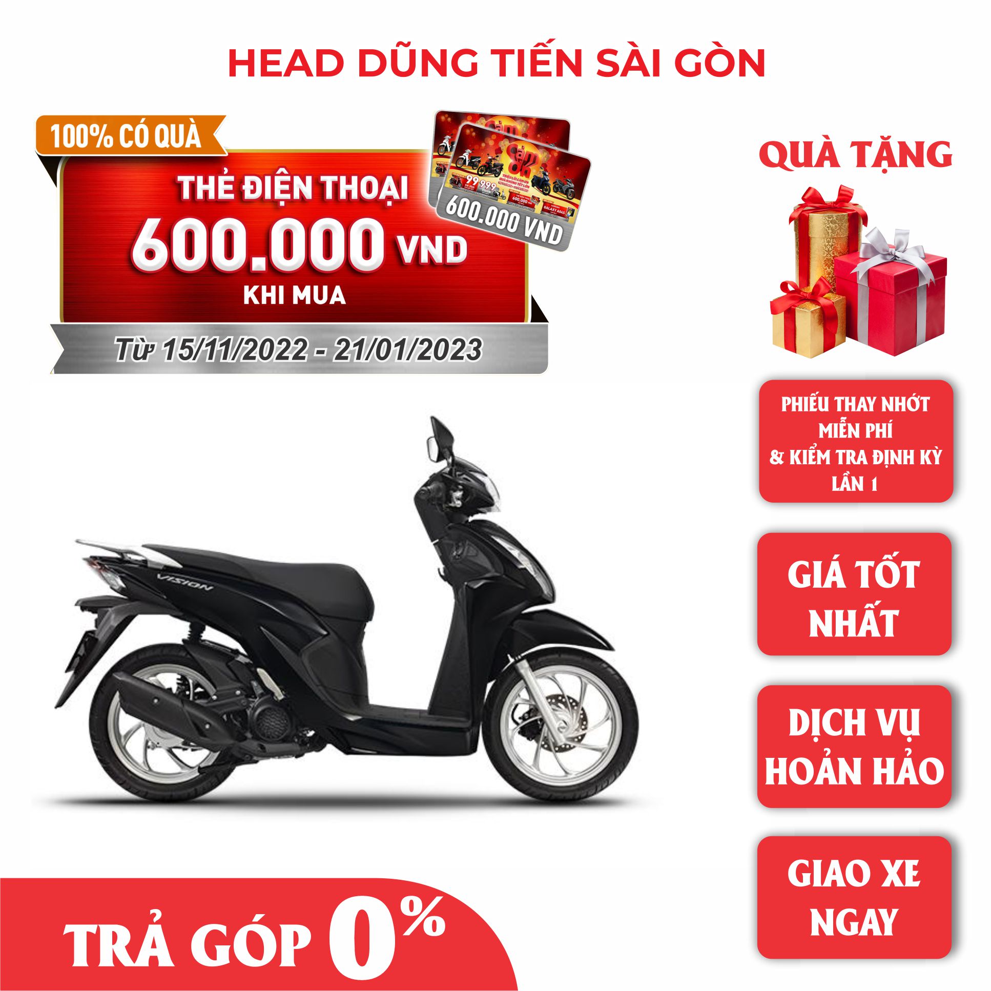 Xe Máy Honda Vision 2025 - Phiên Bản Tiêu Chuẩn