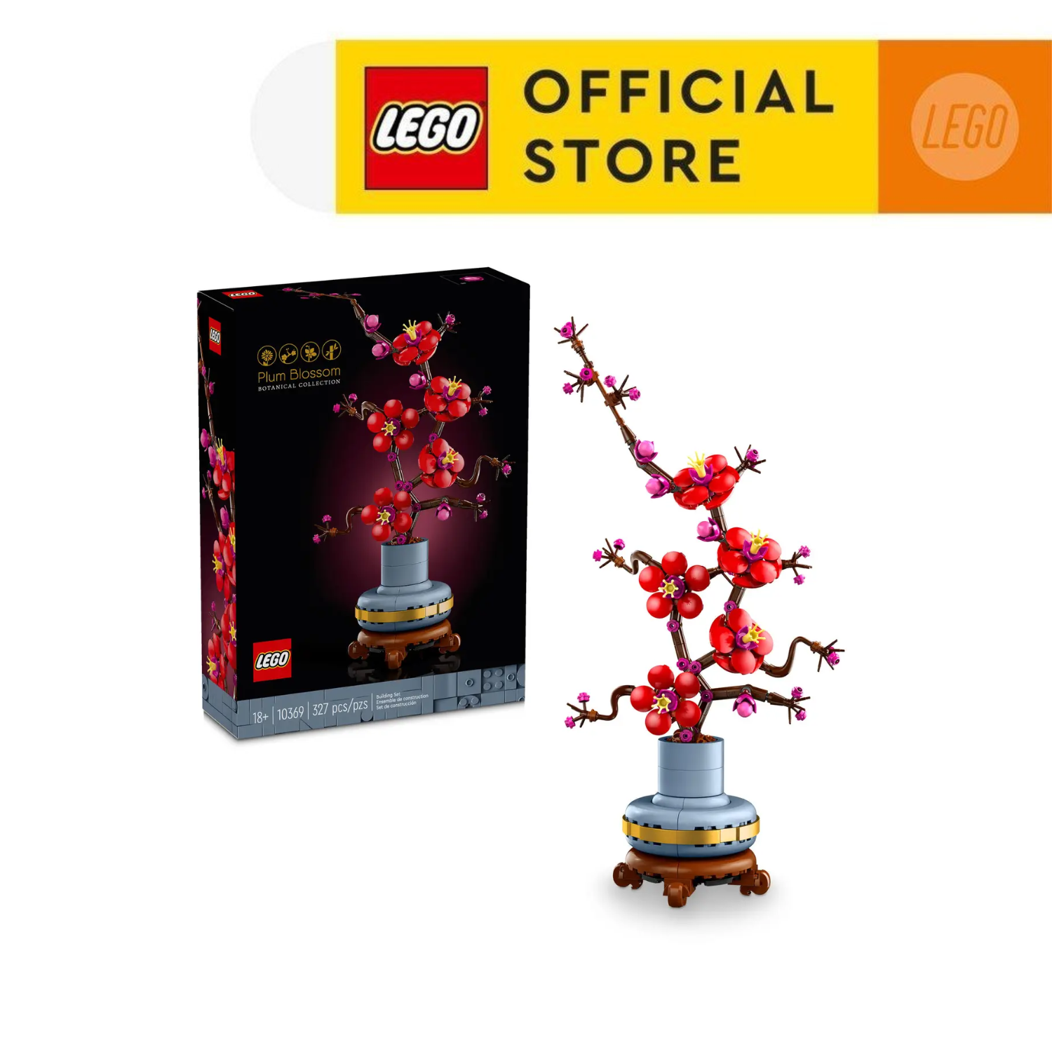 LEGO ADULTS 10369 Đồ Chơi Lắp Ráp Chậu Hoa Đào (327 Chi Tiết)