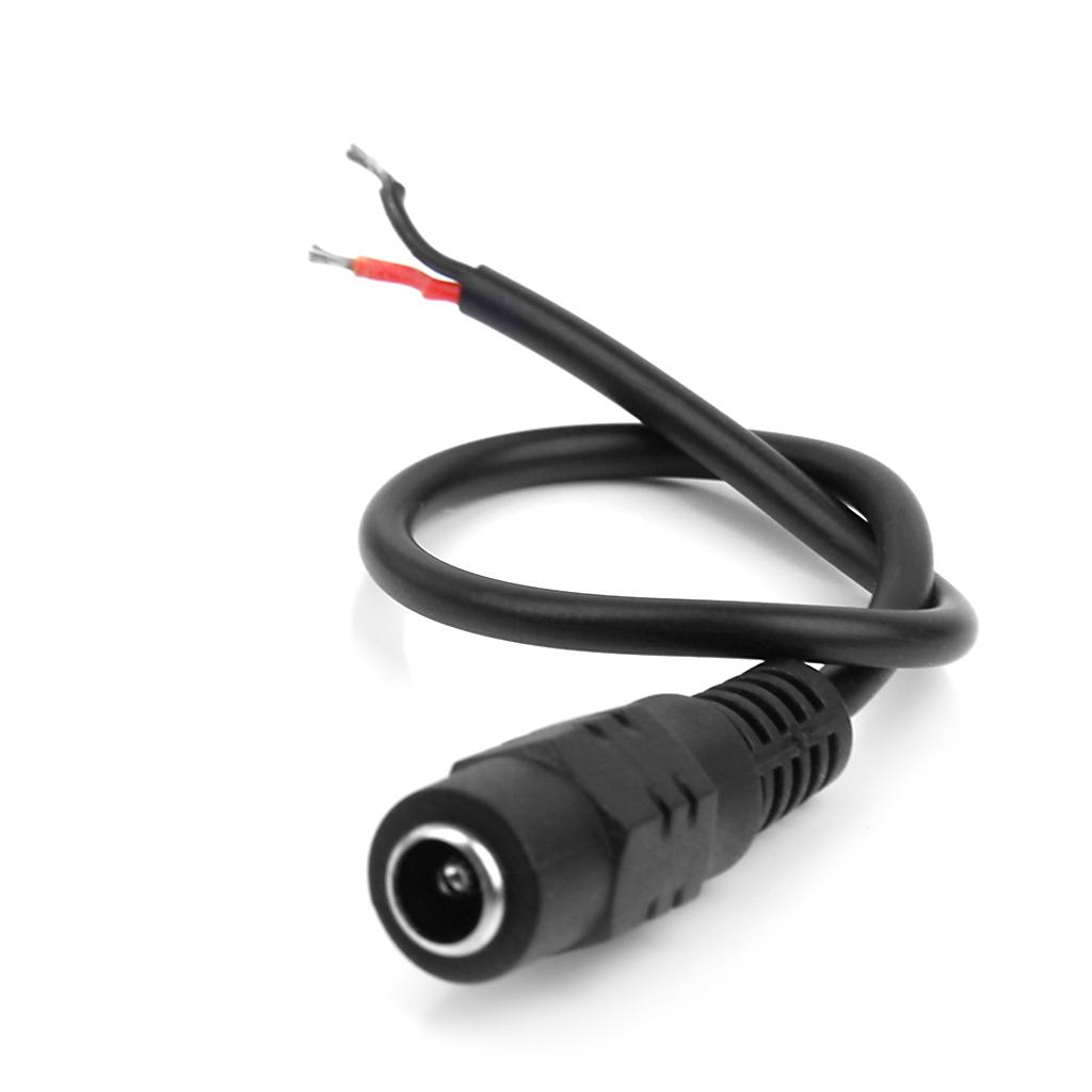 10x 20cm DC Power Pigtail Female Cable Plug Wire Connector for CCTV Camera