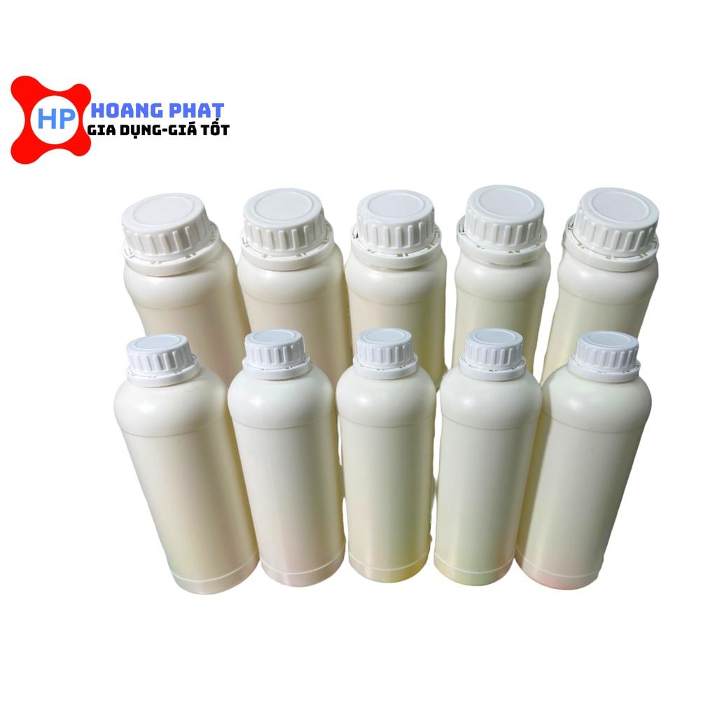 Combo Chai Nhựa HDPE (250ml - 500ml - 1000ml) Có Nắp + Seal Chống Tràn