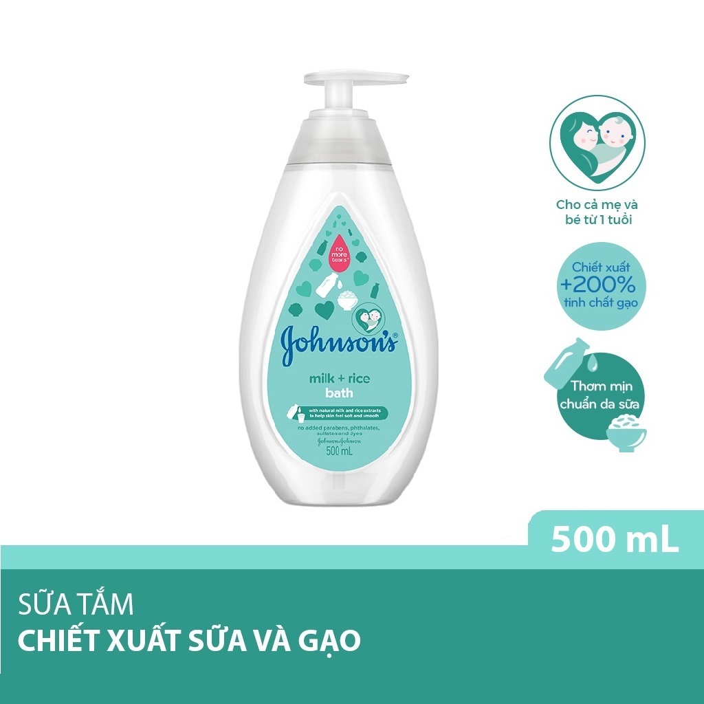 Sữa tắm Johnson's Baby chứa sữa và gạo (500ml)