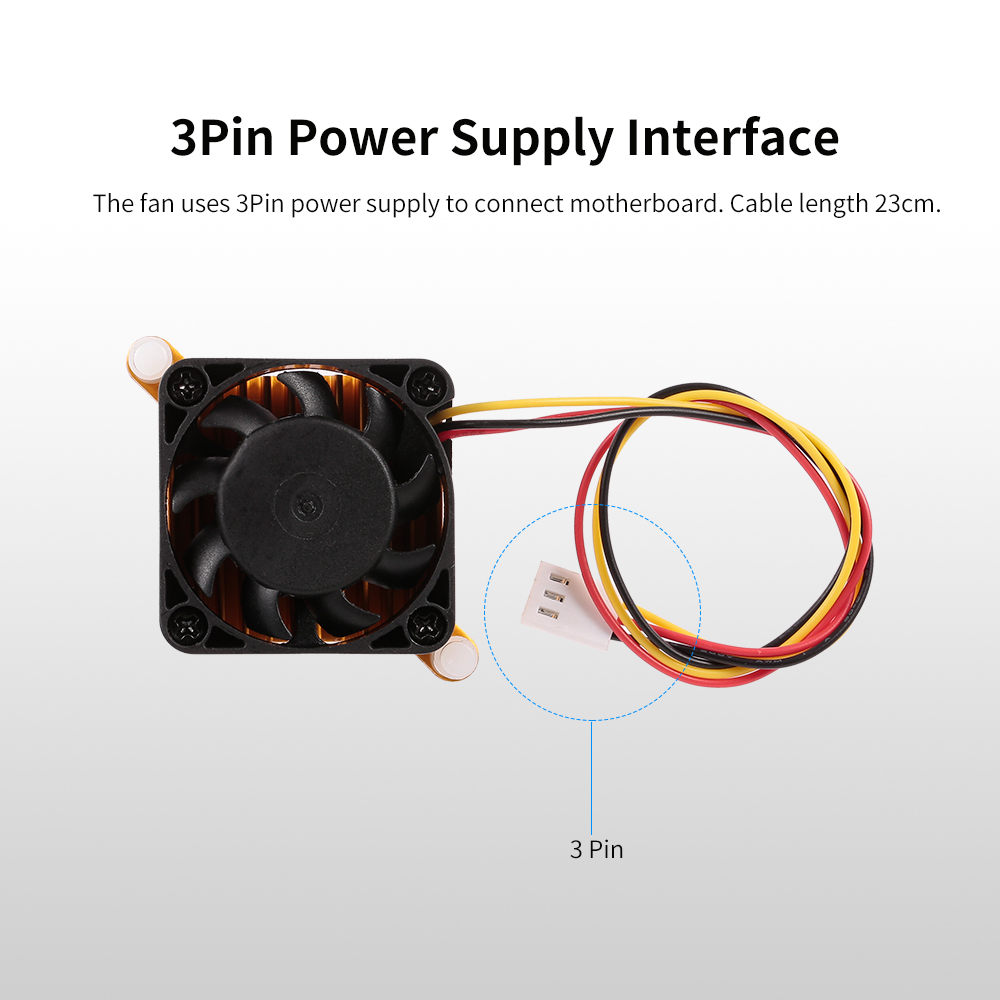 Quạt Tản Nhiệt Nhôm 4cm Bo Mạch Chủ Nam / Bắc, Màu Vàng