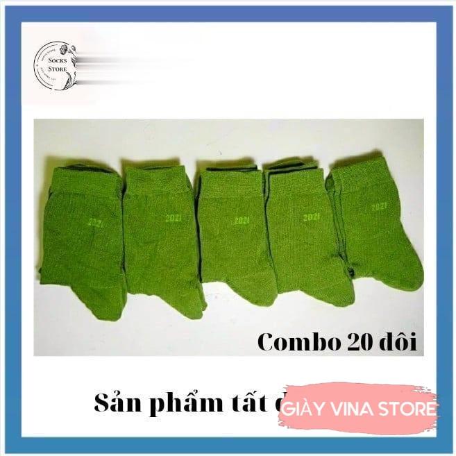 Tất xanh SQ CA BĐ Dệt Kim Cao Cấp Nam Cổ Cao Mềm Mại Co Giãn Thời Trang