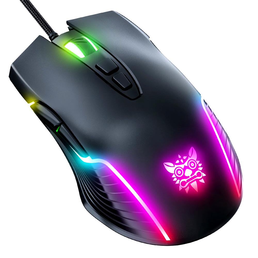 Chuột chơi game có dây ONIKUMA CW905 7 phím tiện dụng có thể điều chỉnh 6 cấp Hiệu ứng ánh sáng RGB
