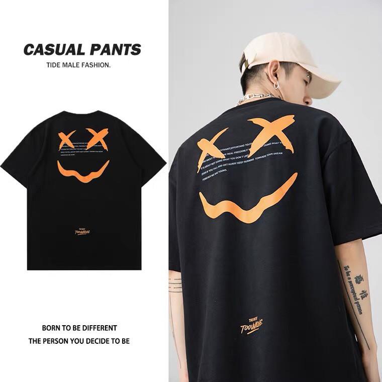 Áo thun tay lỡ.Hình Mặt Cười X.X. CoolZ phông Unisex nam nữ Cotton oversize form rộng CZ071