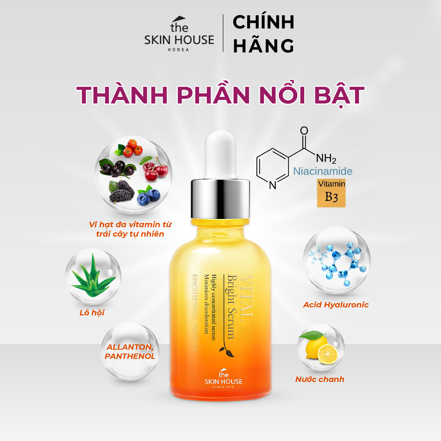 T59 Tinh chất đa vitamin sáng da, mờ nám - VITAL BRIGHT SERUM 30ml