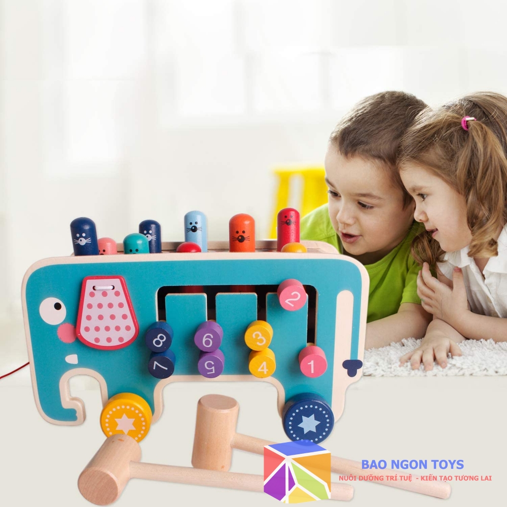 ĐỒ CHƠI ĐẬP GỖ TĂNG CƯỜNG TỐI ƯU PHẢN XẠ CHO BÉ - BAO NGON TOYS