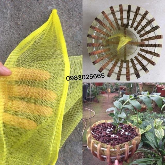50 túi lưới lót chậu trồng phong lan