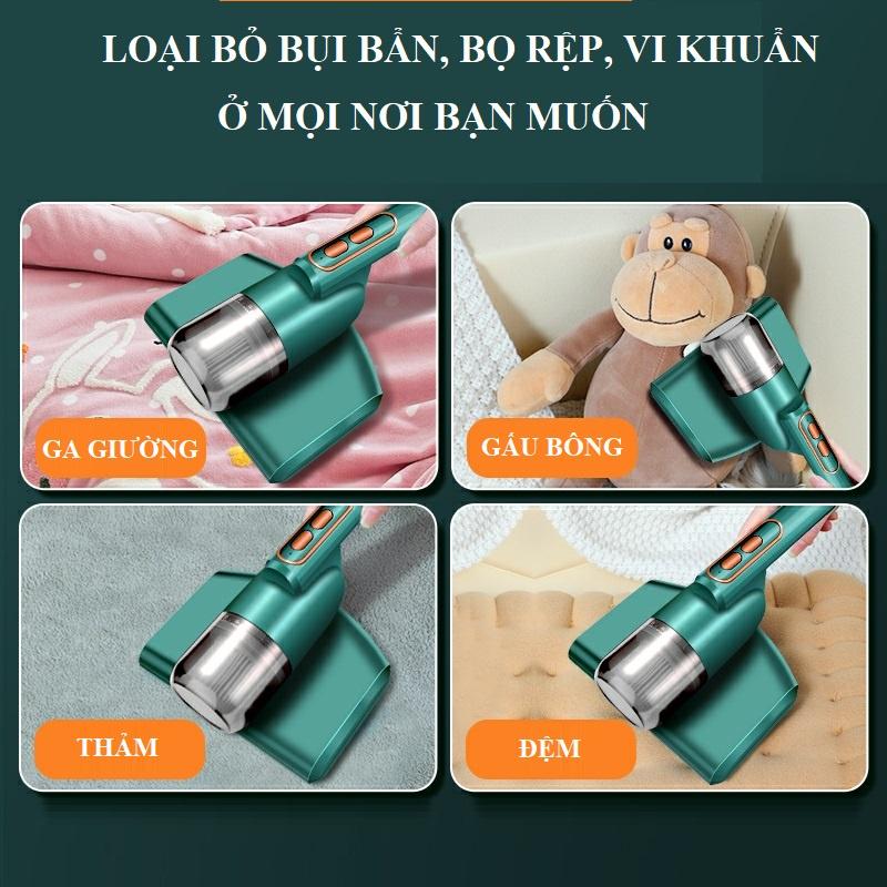 Máy Hút Bụi Chăn Ga Giường Đệm Sopha Có Tia UV Diệt Khuẩn Hút Sạch Mọi Bụi Mịn