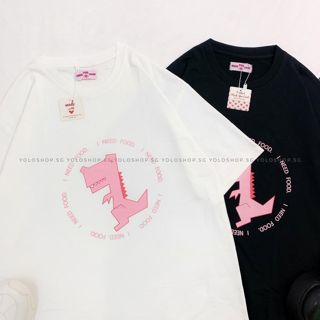 Áo thun tay lỡ I NEED FOOD phông Unisex nam nữ tee oversize form rộng pull Ulzzang Streetwear Hàn Quốc vải mềm