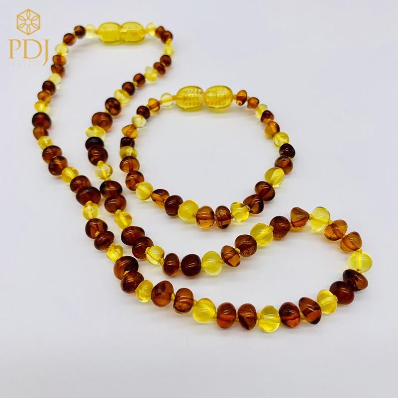 Bộ vòng hổ phách Amber nhiều màu - Tặng kèm hộp trang sức cao cấp - Trang sức PDJ - PD0025