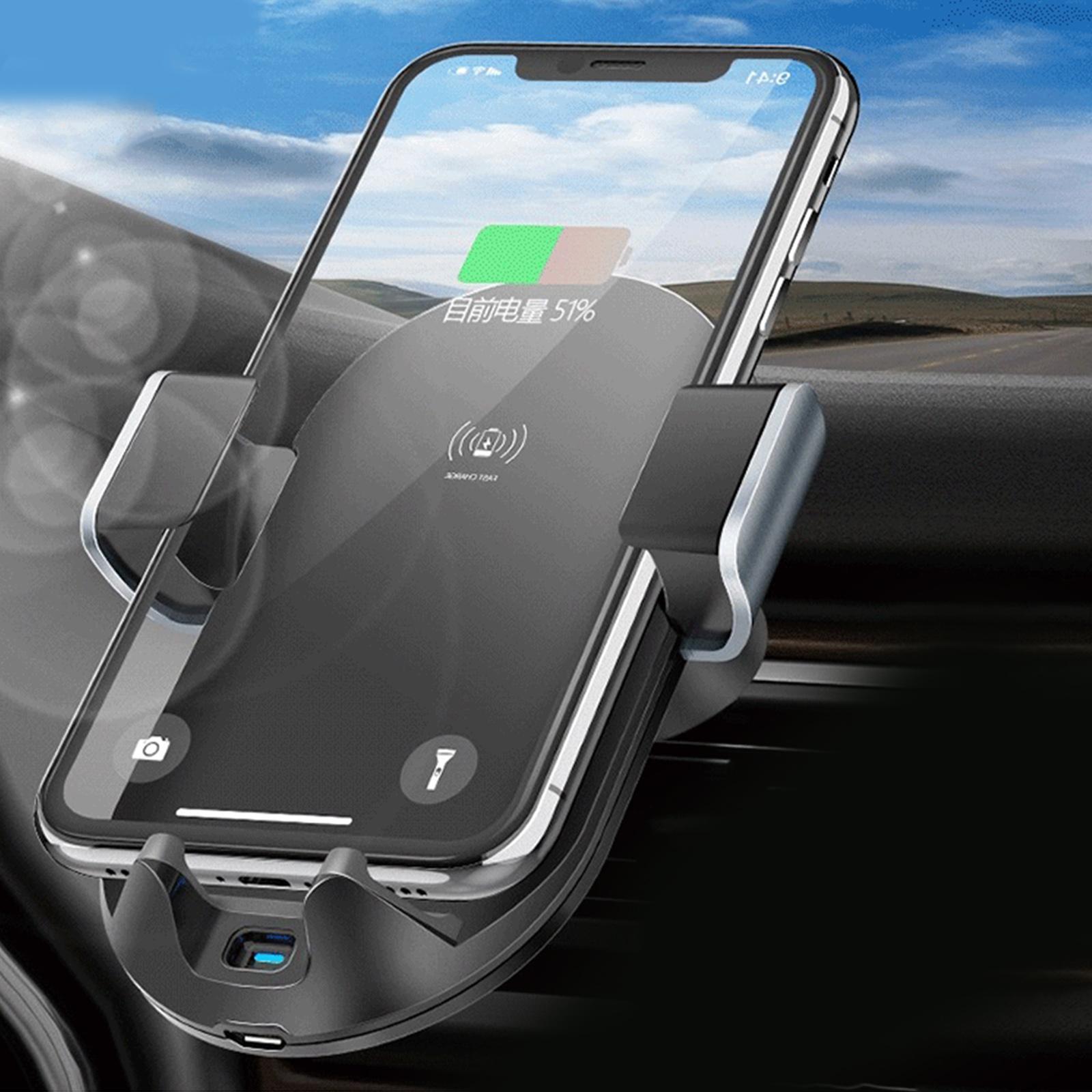 Smartphones Car Wireless Charging Mount Holder Fits for 66mm-85mm Cellphones