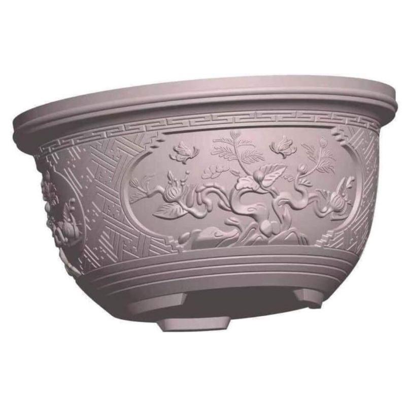 Khuôn chậu tròn rộng 50 cm không chân Nhựa abs