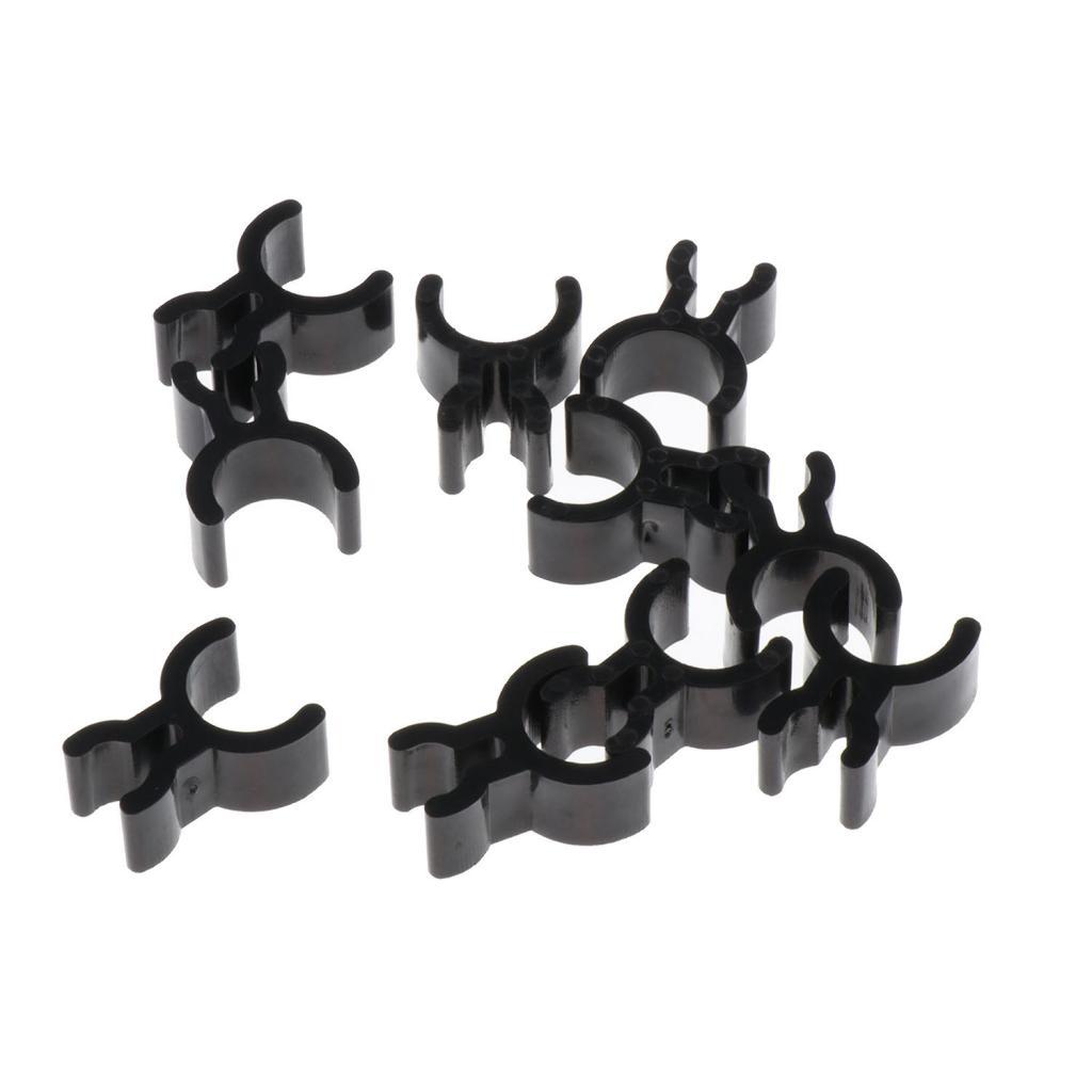 10pcs/set Black Durable French Horn Pencil Clips Make Notes Fits Inside Pipe