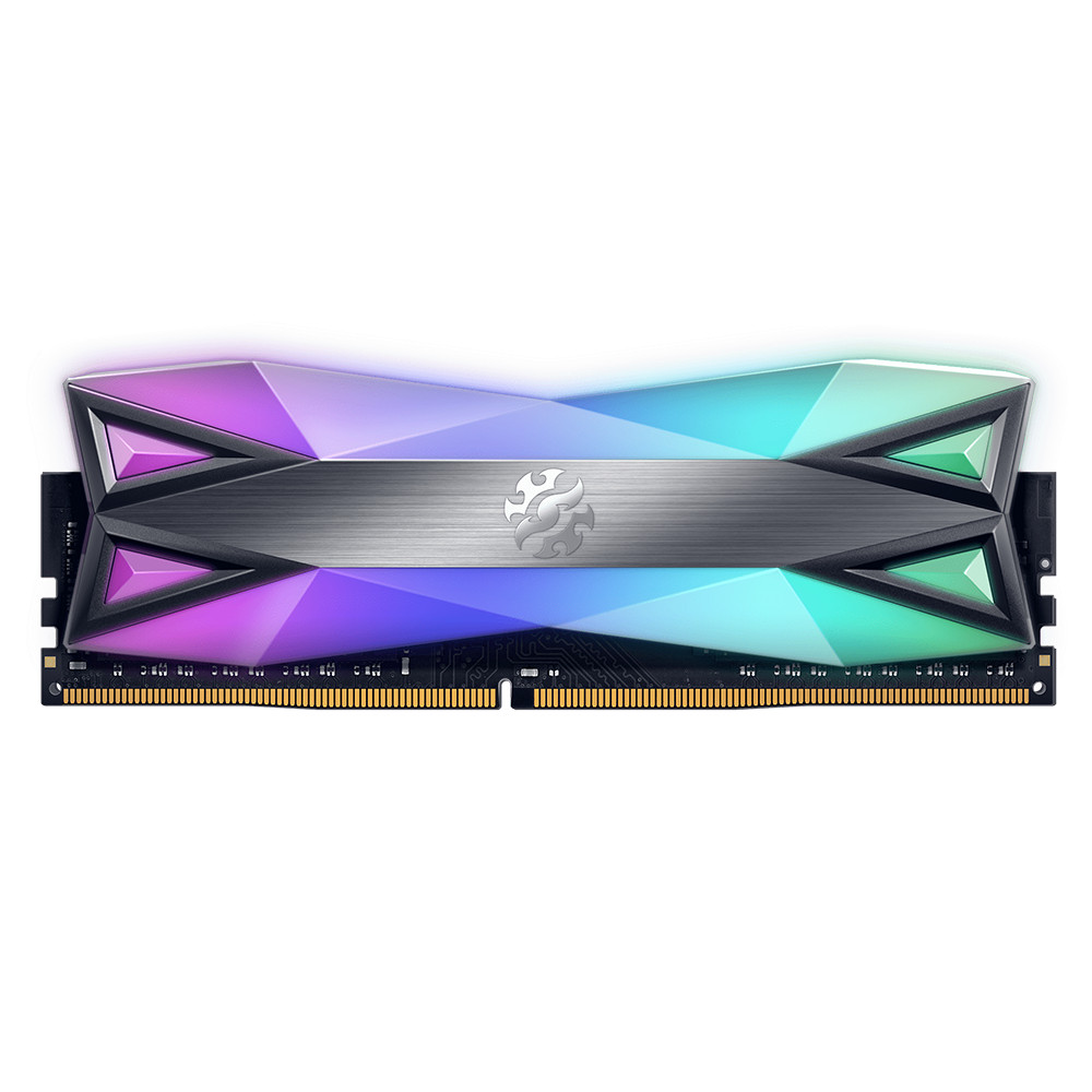 Bộ nhớ Ram PC ADATA DDR4 XPG SPECTRIX D60-LED 32GB (16G*2) 3600 TUNGSTEN GREY RGB - Hàng Chính Hãng