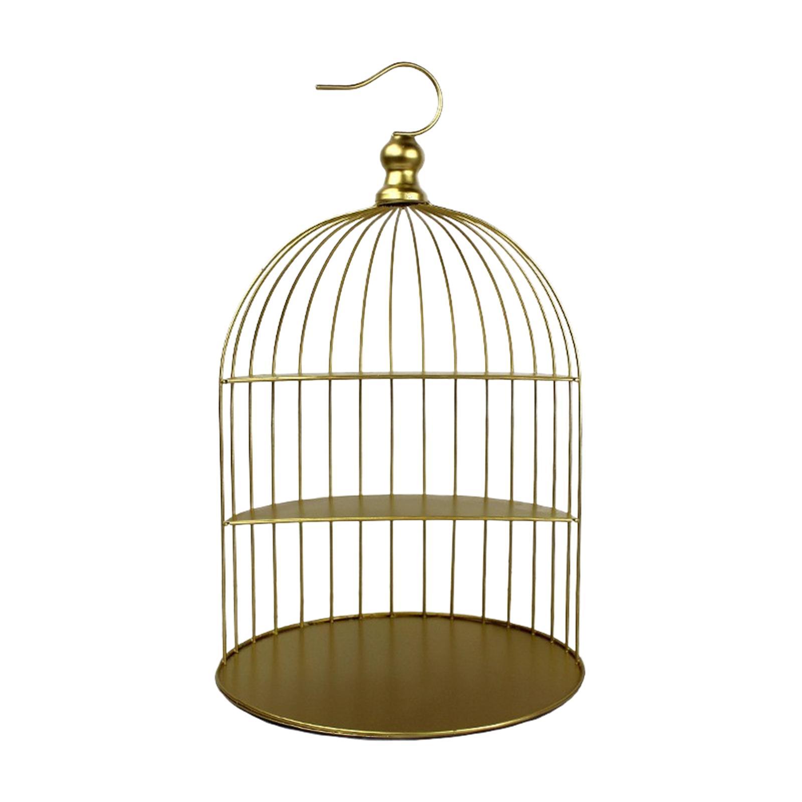 Birdcage Cake Stand, Iron Cake Display Basket Desktop Iron Makeup Organizer Stand, Shelf Display Countertop Cupcake Display Holder