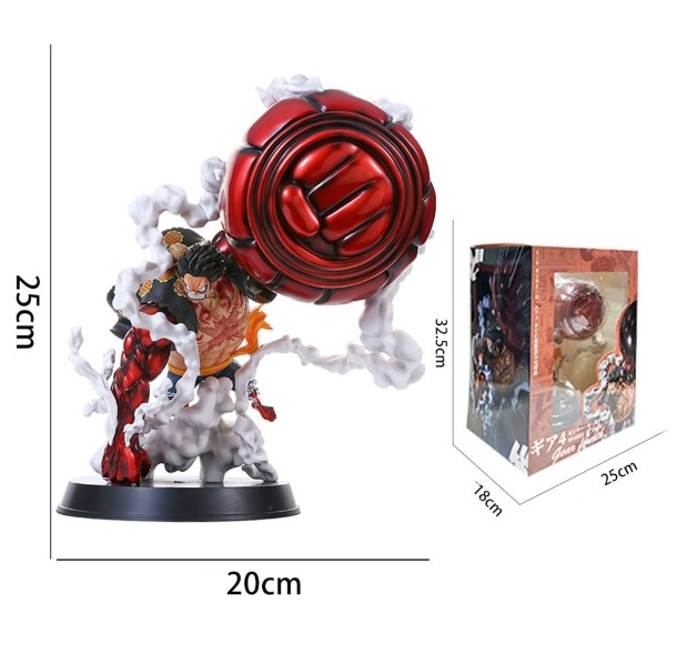 Mô hình One Piece Luffy gear 4 cao cấp cao 25cm, nhân vật anime, figure one piece