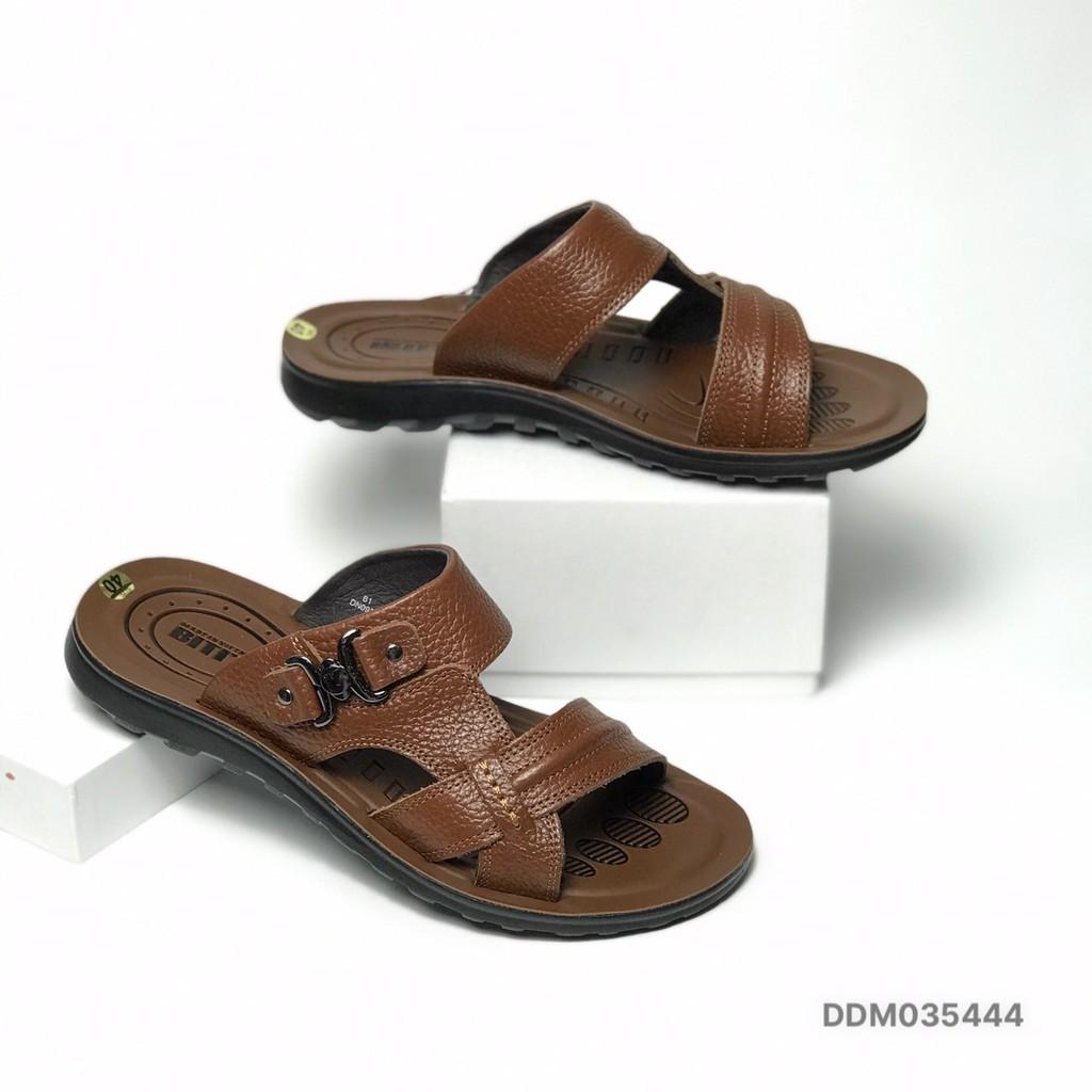 Dép da nam cao cấp DDM035444-NAU