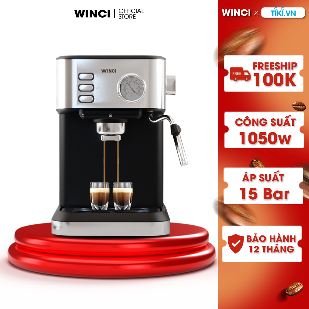 Máy pha cafe tự động Espresso, cafe sữa, cafe bọt Winci HC-YS220, Hàng nhập khẩu.