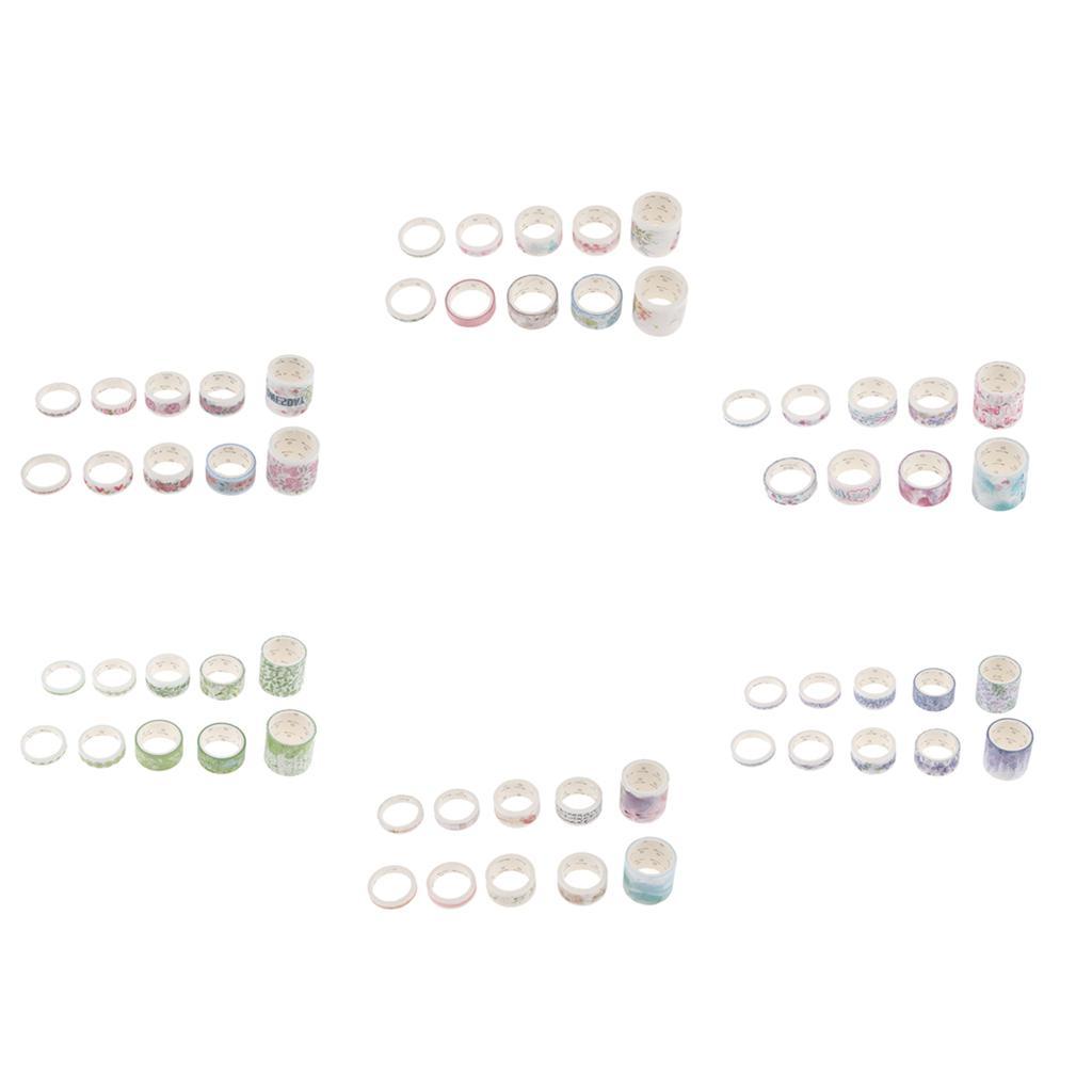10 Rolls Washi Masking Tape Set, Great for DIY Decor Scrapbooking Sticker Masking Paper Decoration Tape Adhesive School Supplies