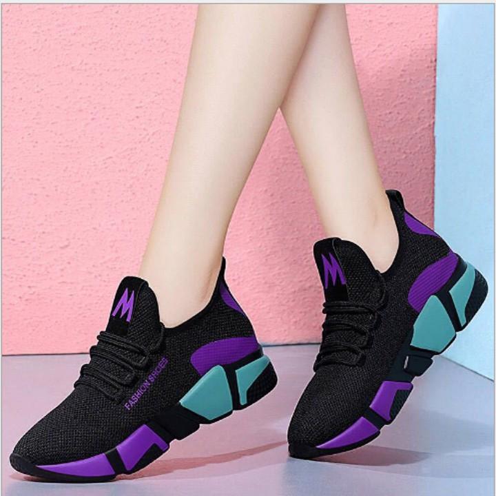 Giày thể thao nữ đế phối màu, Giày sneaker nữ