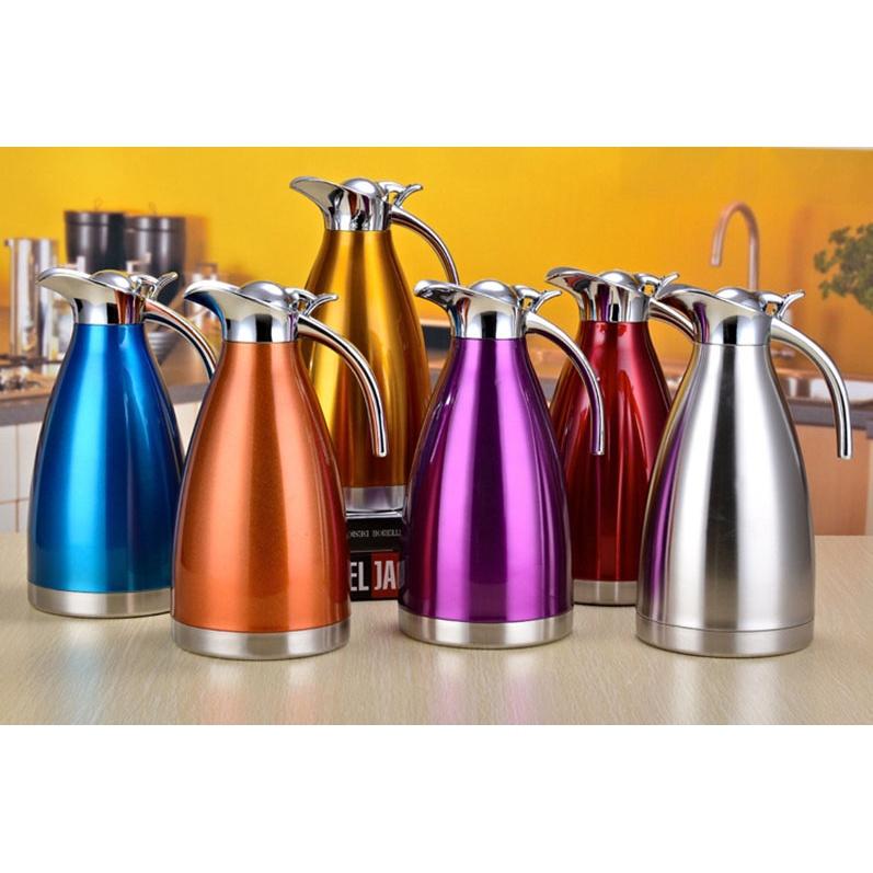 Bình giữ nhiệt inox dung tích 2 lít dùng đựng nước, cafe