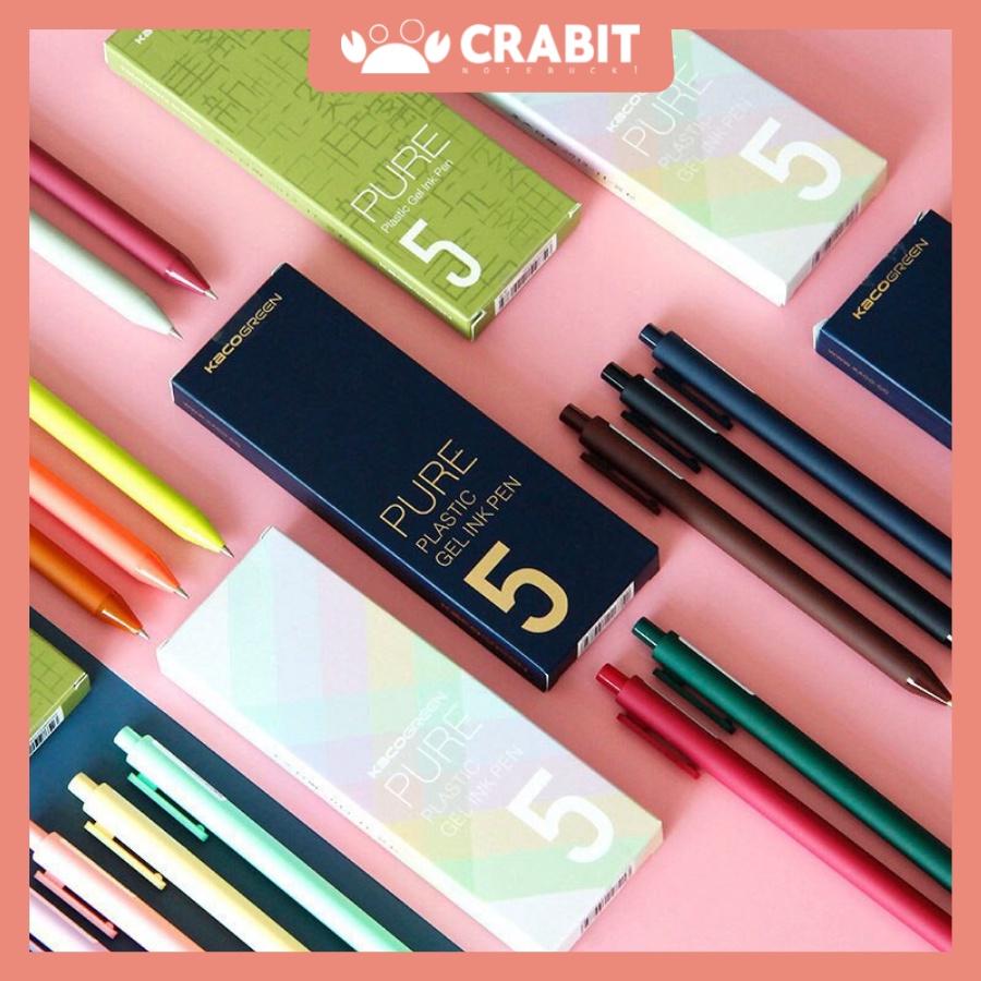 Set 5 Bút Kaco Gel Pen Cao Cấp - Morandi 1 Hồng Cam