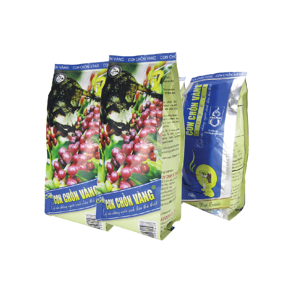Cà Phê Rang Xay Pha Phin Số 8 Con Chồn Vàng - Túi 500Gr