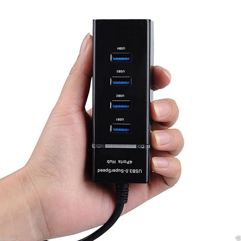 Hub Chia 4 Cổng USB 2.0 Tốc Độ Cao Tương Thích Windows PC/Mac/Laptop/Máy In Di Động HDD