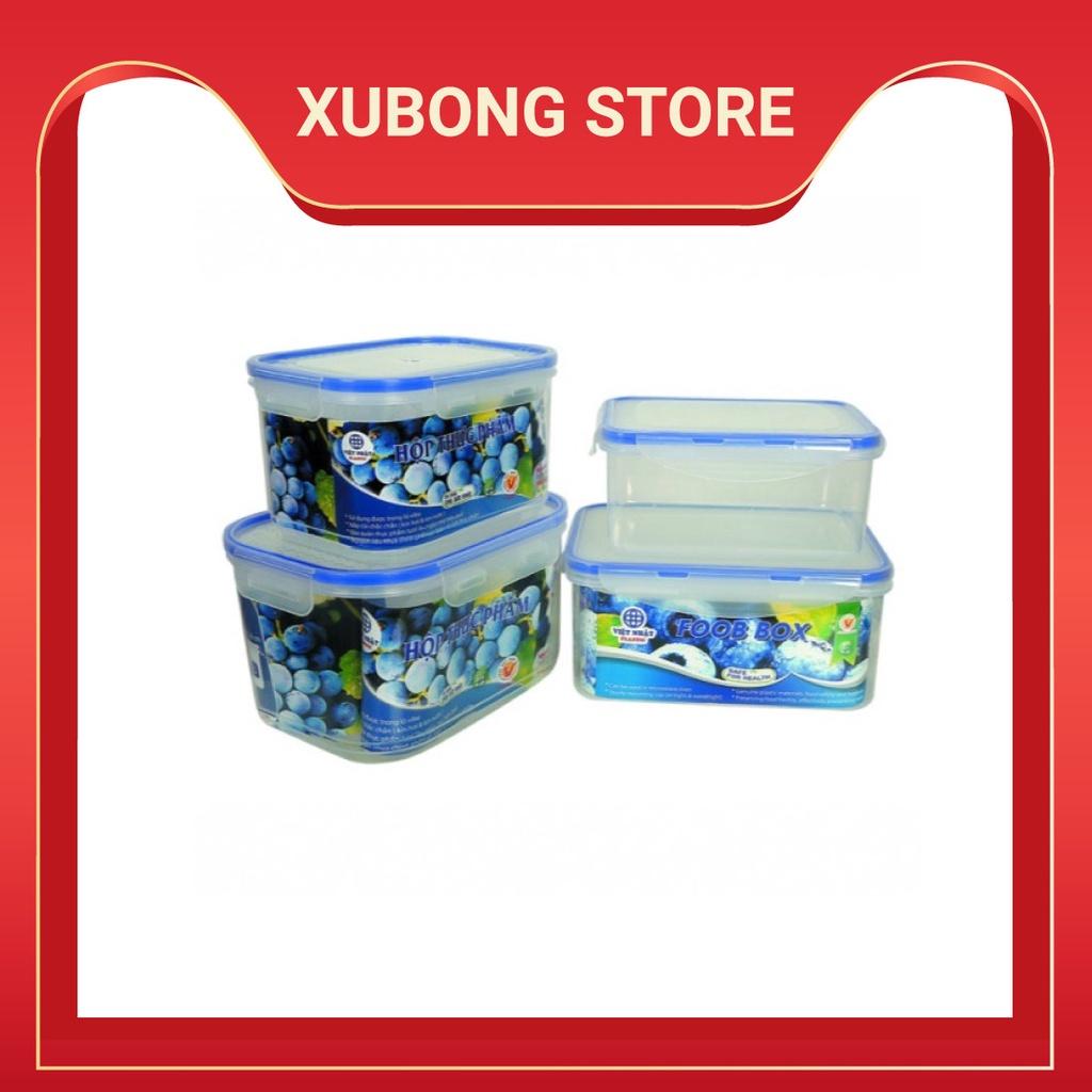 Hộp thực phẩm - hộp lạnh 4 khóa nhựa đựng thức ăn