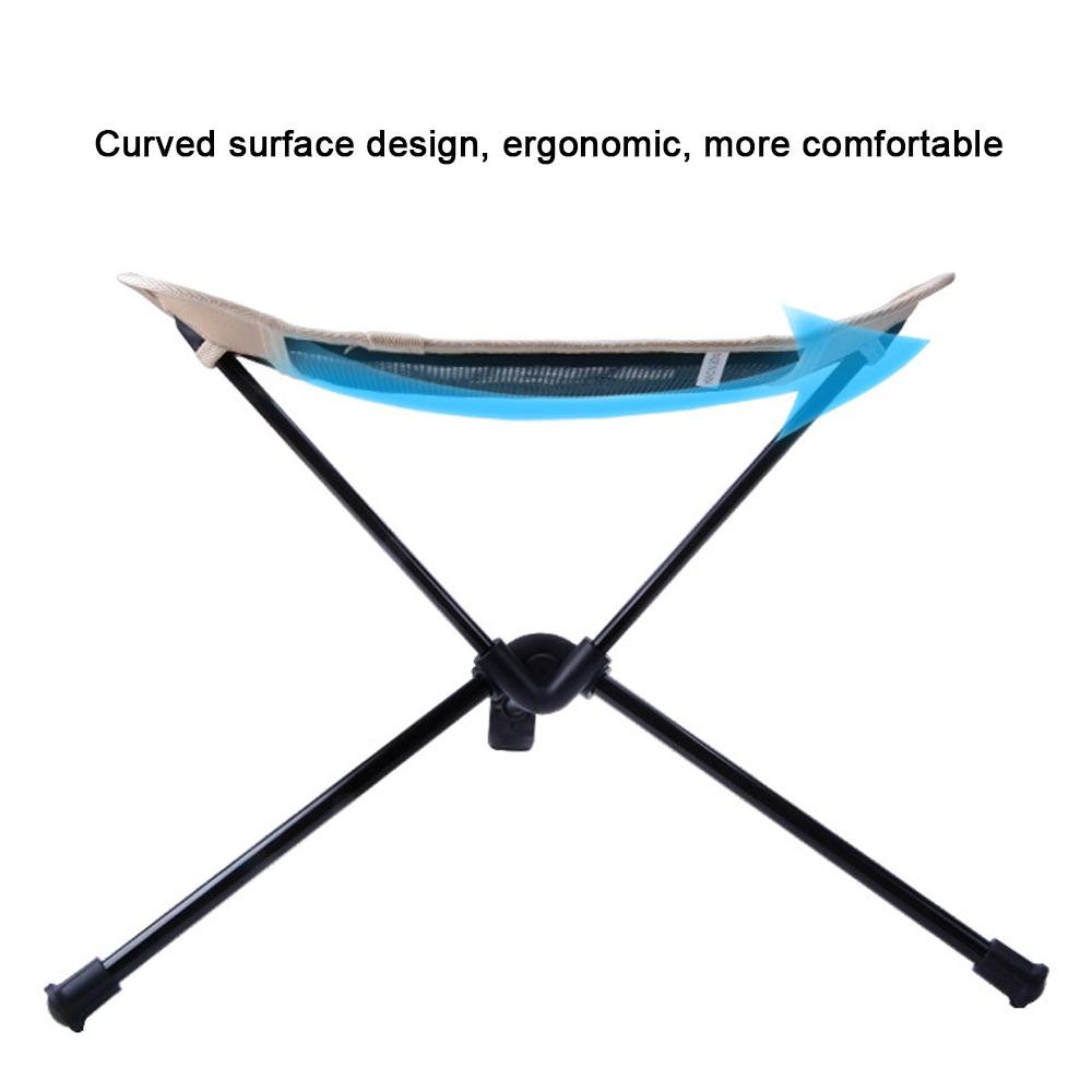 Sundick Folding Moon Chair Aluminum Alloy Foot Rest Stool Portable Outdoor Chair Extendable Footrest Tool Beach Fishing Recliner Footrest Stool