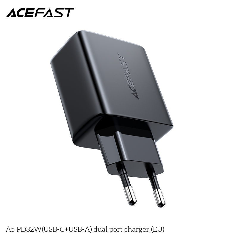 Sạc Acefast PD3.0 32W 2 cổng USB-C+USB-A (EU) - A5 Hàng chính hãng Acefast