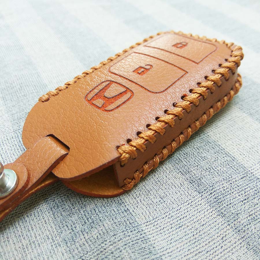 Bao da 2 nút chìa khóa smartkey cho xe hơi Honda
