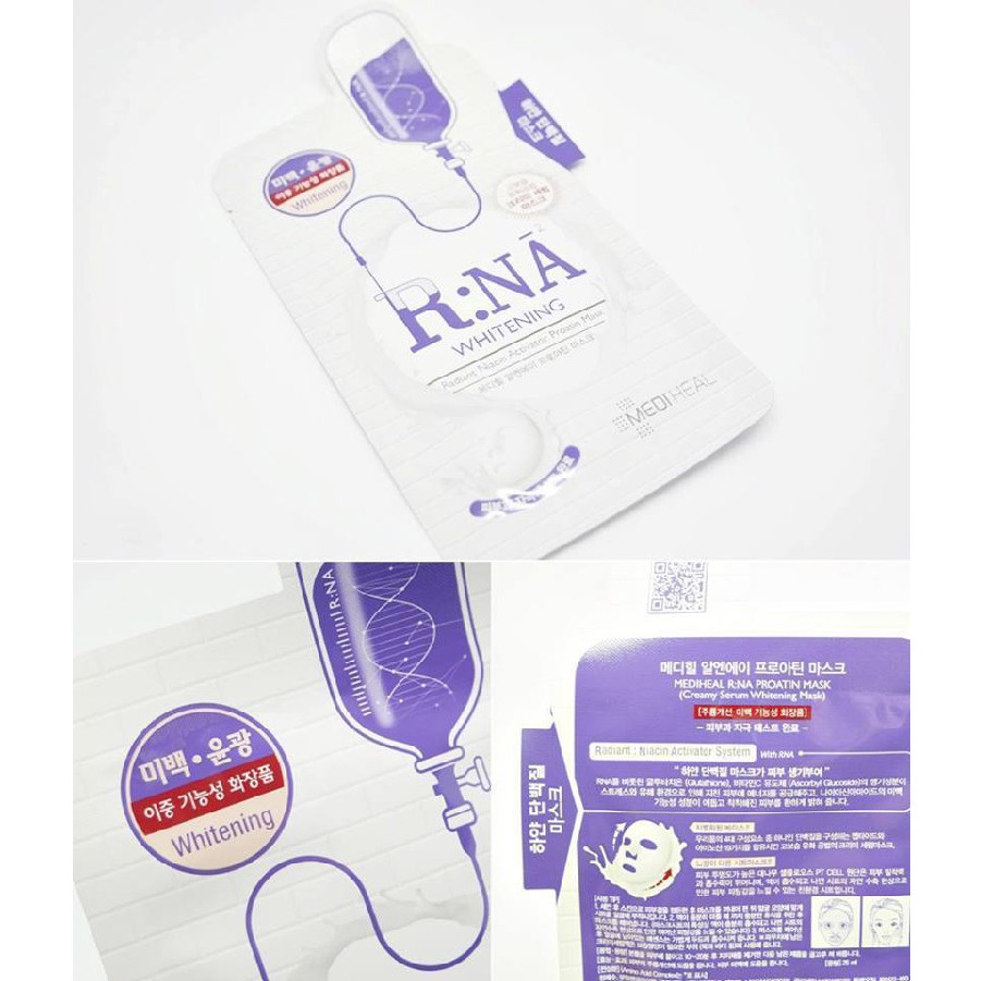 Mặt Nạ Làm Trắng Sáng Da, Làm Mờ Thâm, Tàn Nhang Mediheal R:NA Proatin Mask 25ml