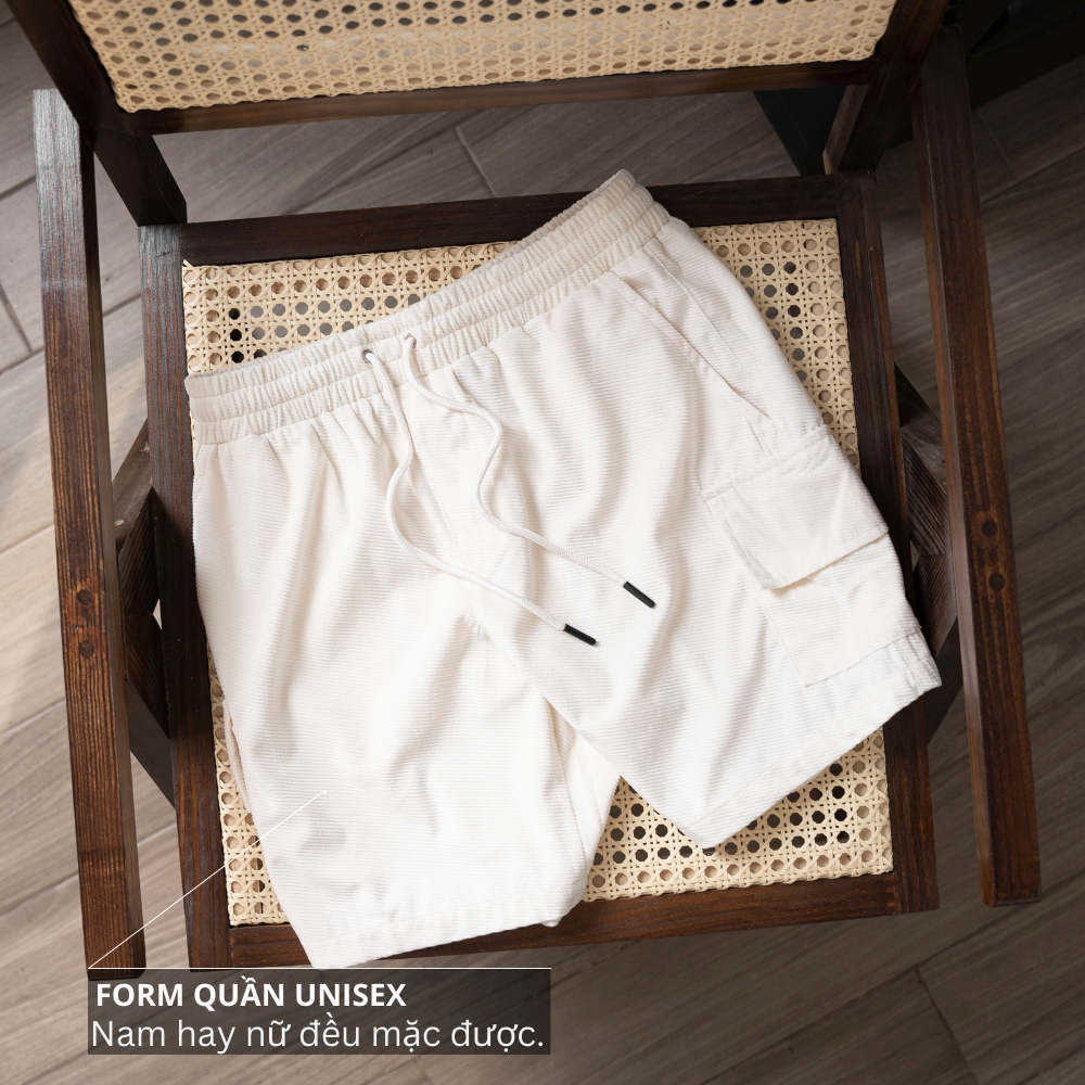 Quần short đùi nhung tăm Nam Nữ BAMI HOME cao cấp form regular năng động thoải mái QNG- 05
