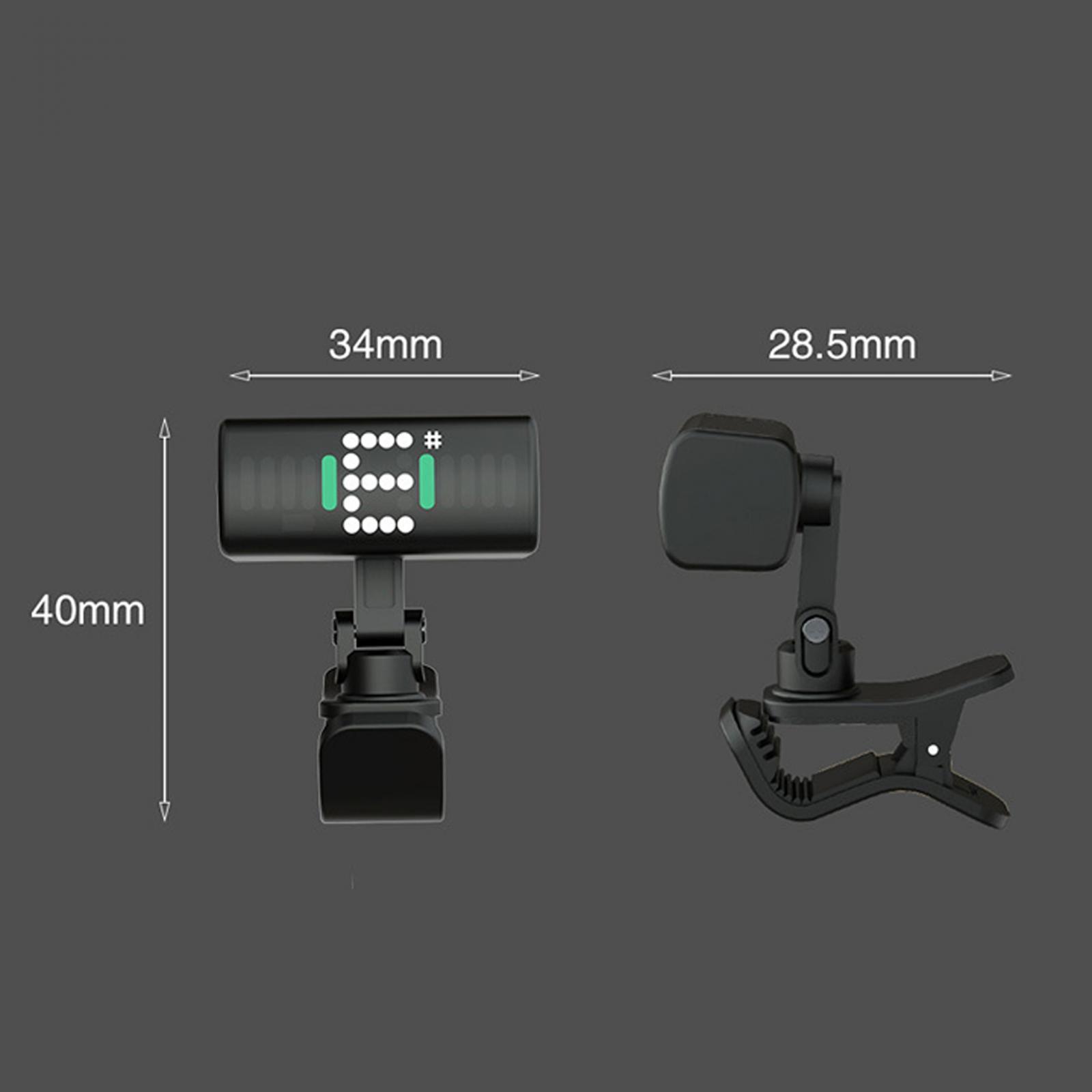 Guitar Tuner Clip on durable digital Electronic Tuner Portable High Sensitivity with LED Display, Professional Acoustics Calibration Tuner for Violin