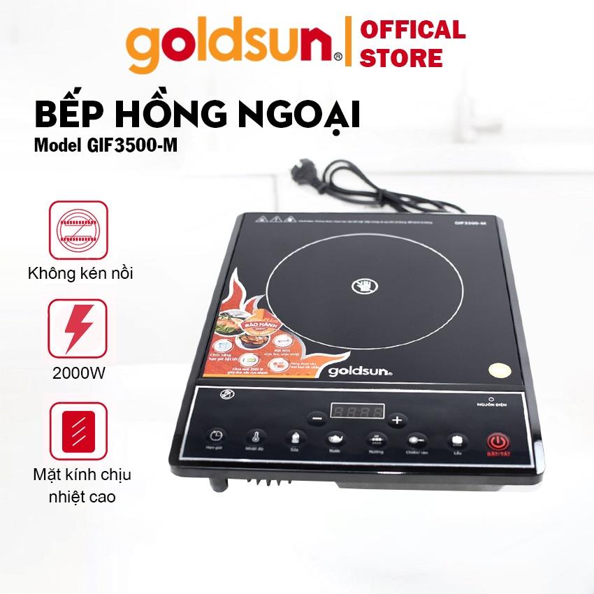 Bếp hồng ngoại Goldsun GIF3500-M mặt kính Ceramic, công suất 2000W - Hàng chính hãng