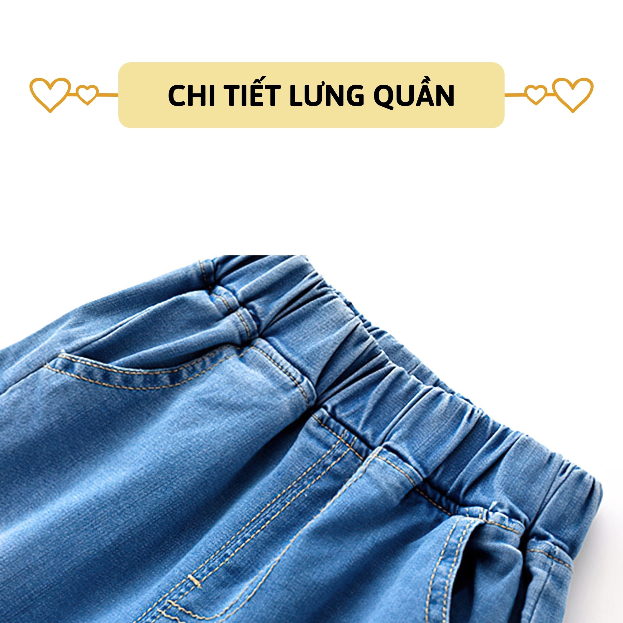 Quần lửng jean bé trai 27Kids WELLKIDS Quần short đùi bò mềm lưng chun nam cho trẻ từ 2-8 tuổi BSJE2