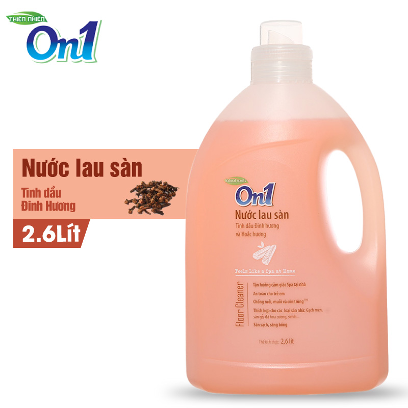 Nước lau sàn On1 tinh dầu đinh hương và hoắc hương 2.6 lít LH202