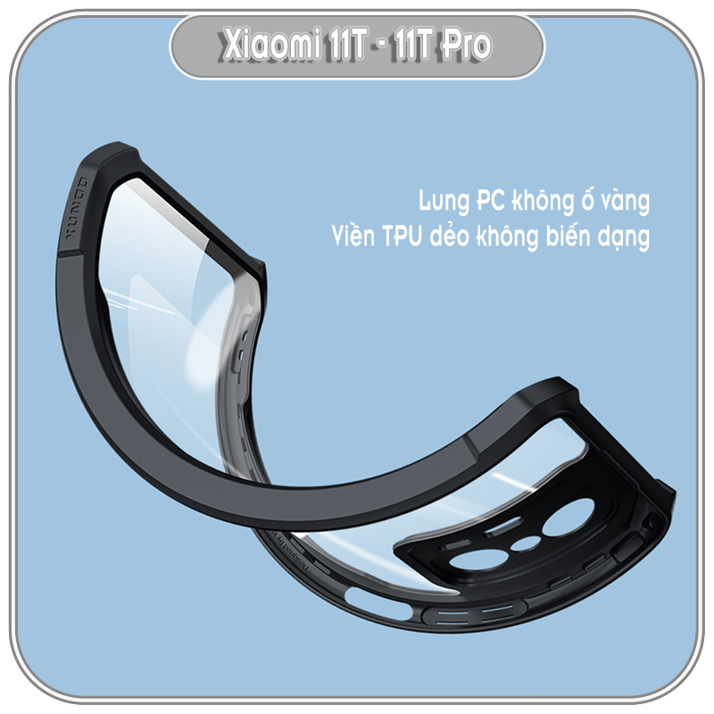 Ốp lưng cho Xiaomi 11T - 11T Pro chống sốc trong viền nhựa dẻo XunDD - Hàng nhập khẩu