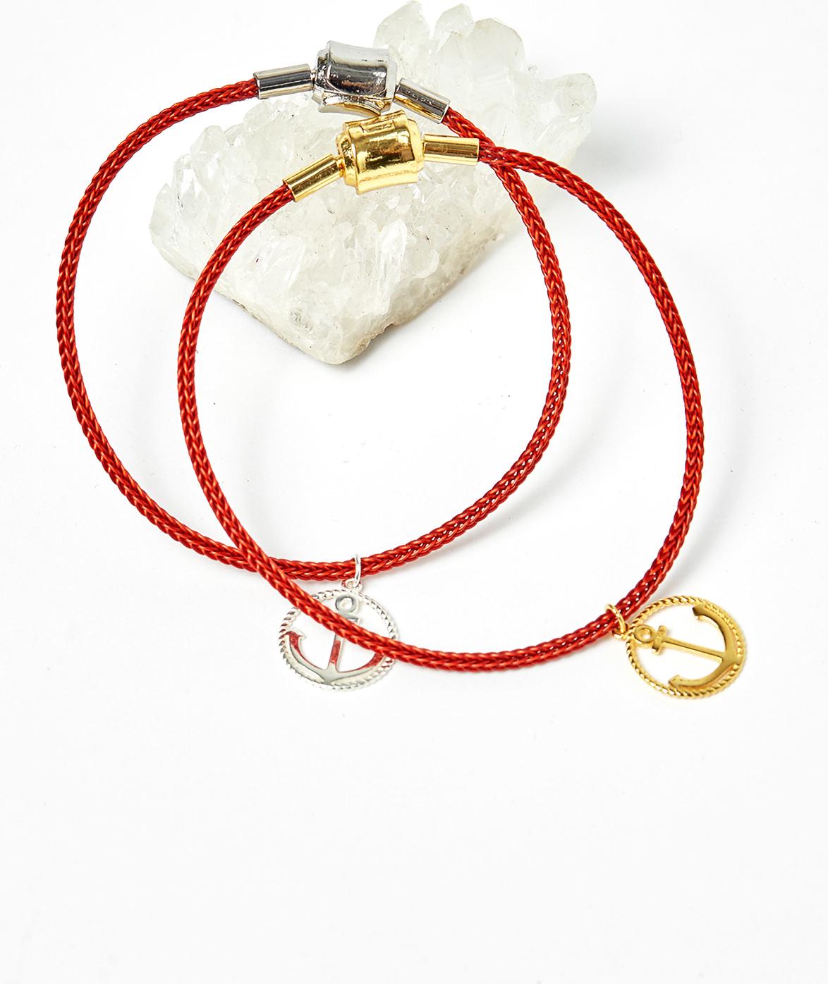 Combo 2 vòng dây đỏ charm mỏ neo - Ngọc Quý Gemstones