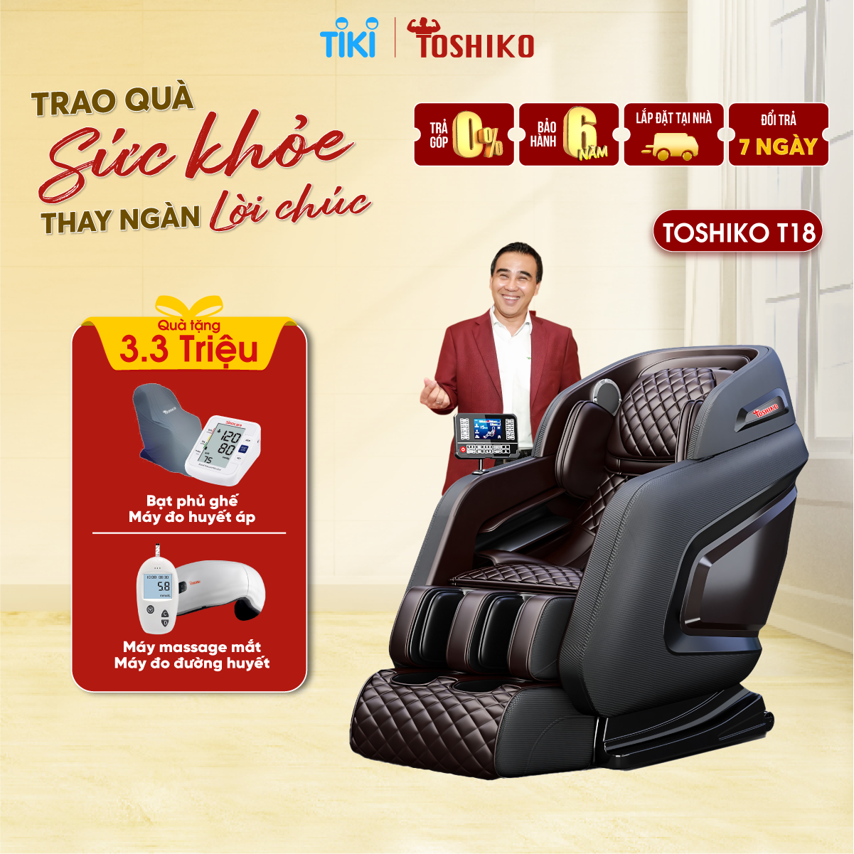 Ghế massage trị liệu toàn thân Toshiko T18 - bảo hàng 6 năm