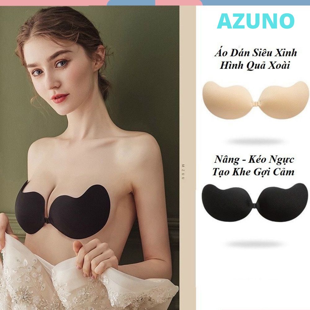 Miếng Dán Ngực Silicone Cài Trước Hình Xoài Siêu DÍNH - TẠO KHE- ĐẨY NGỰC DÙNG NHIỀU LẦN