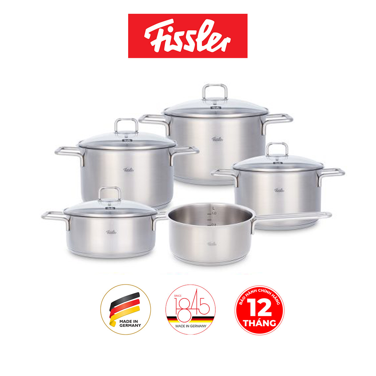 Bộ nồi 5 món Fissler Hamburg- Hàng chính hãng 100%